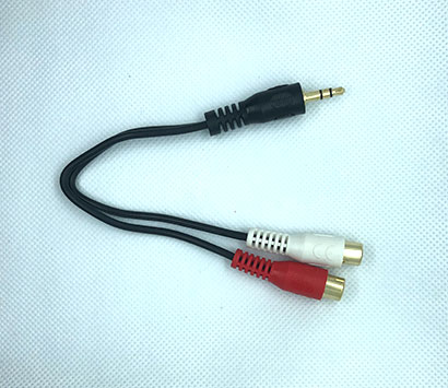 Audio cable 3.5mm stereo plug to 2RCA jack